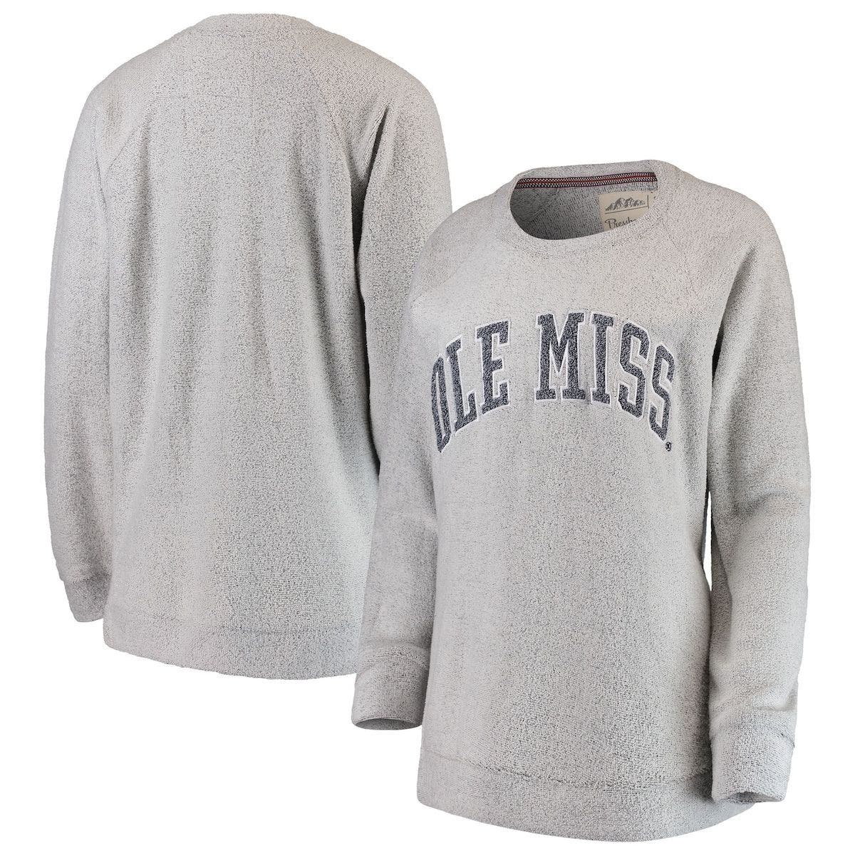 OLE MISS REBELS ADULT NAVY EMBROIDERED CREW SWEATSHIRT NEW